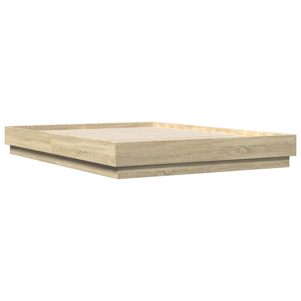 Sengeramme sonoma eik 120x200 cm konstruert tre