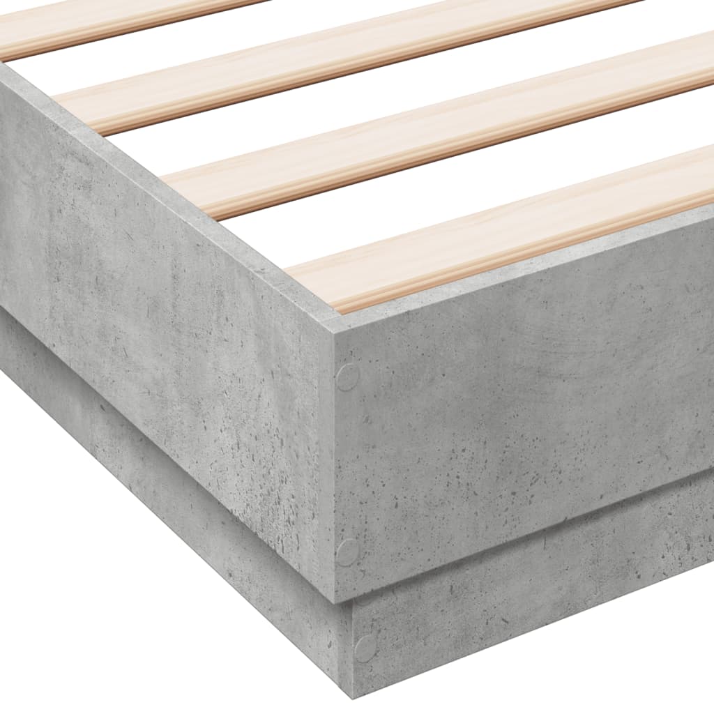 Sengeramme betonggrå 120x200 cm konstruert tre