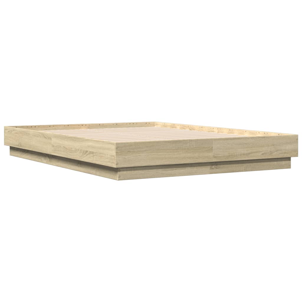Sengeramme sonoma eik 120x190 cm konstruert tre