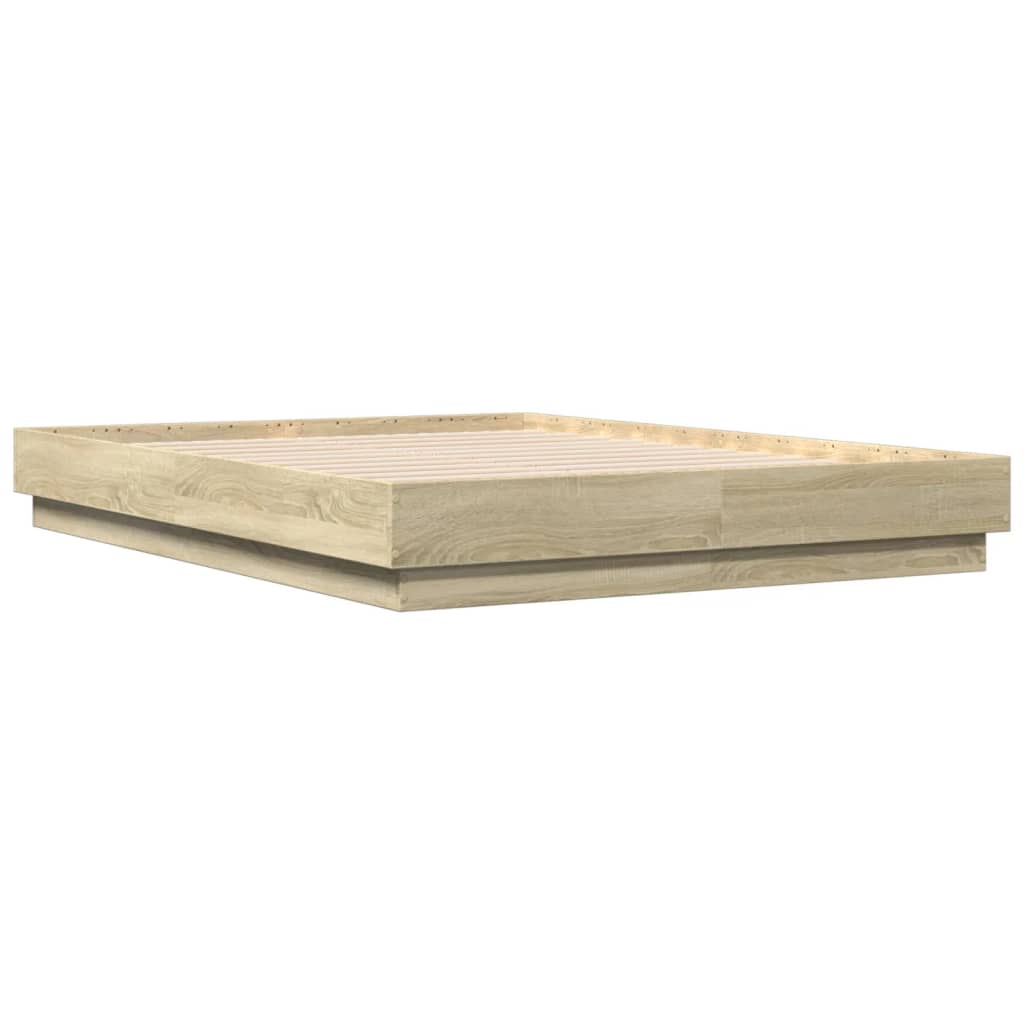 Sengeramme sonoma eik 120x190 cm konstruert tre