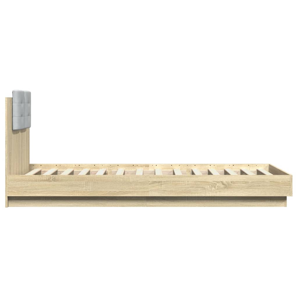 Sengeramme med hodegavl sonoma eik 100x200 cm konstruert tre