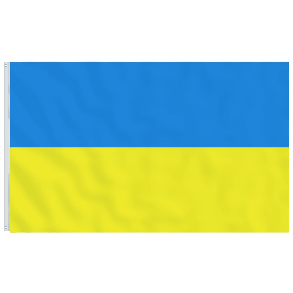 Ukrainsk flagg og stang 6,23 m aluminium