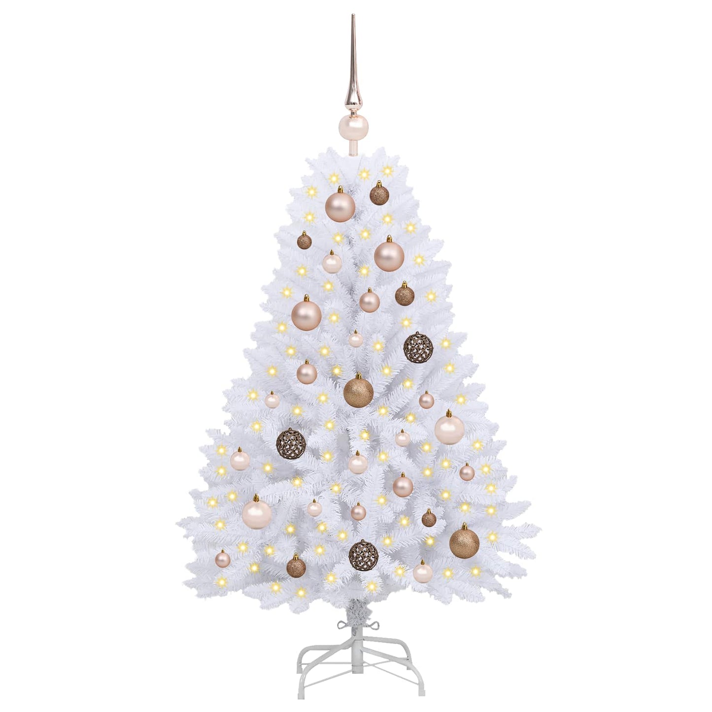 Kunstig sammensatt juletre Hvit 68 x 68 x 120 cm PVC og stål