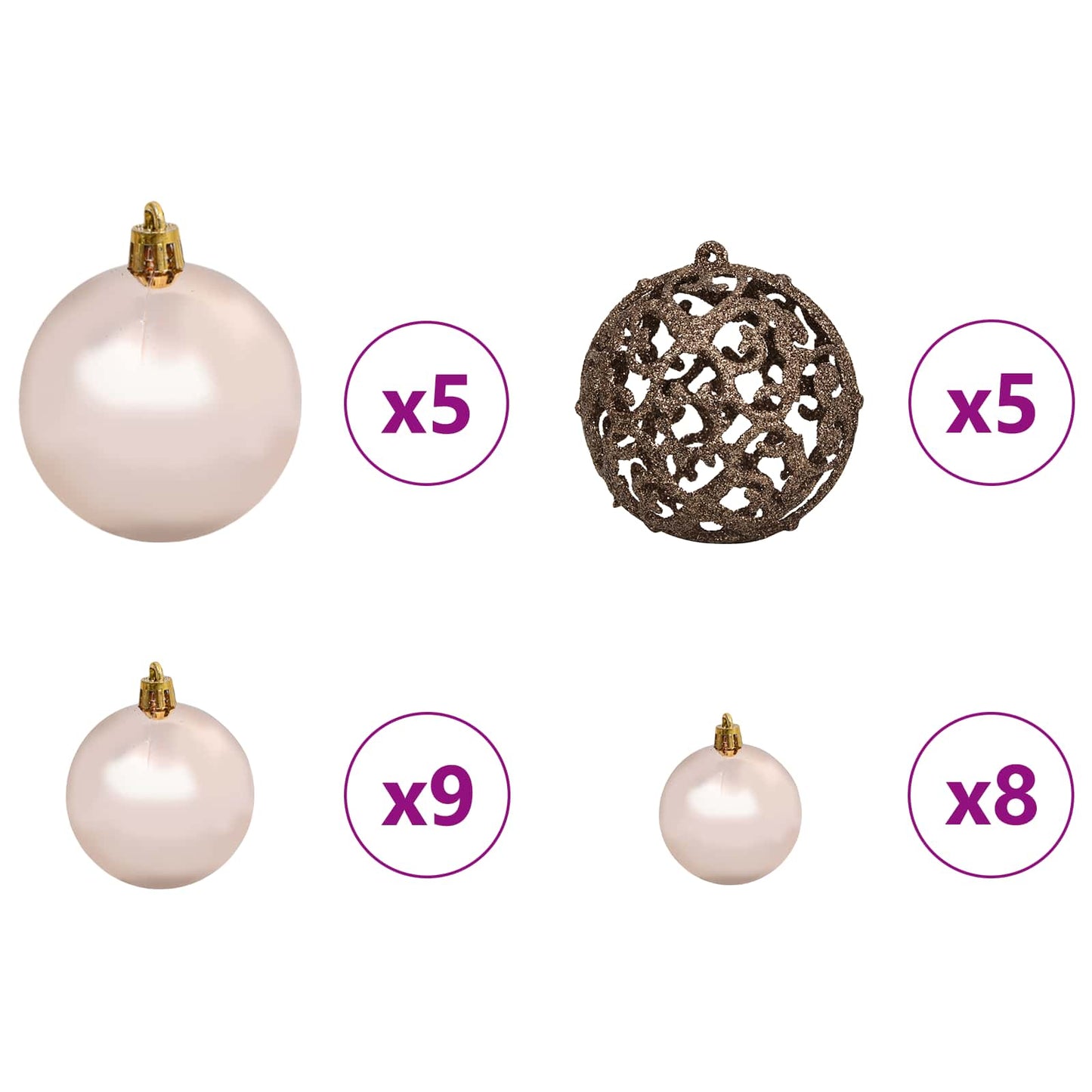 Kunstig juletre Hvit 80 x 80 x 150 cm PVC og metall