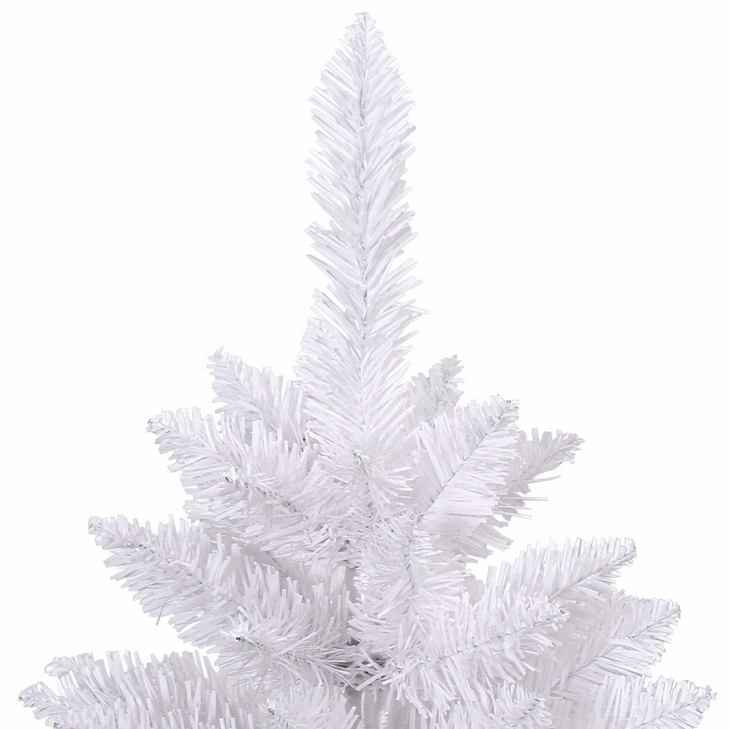 Kunstig juletre med 300 LED Hvit 240 cm PVC og metall