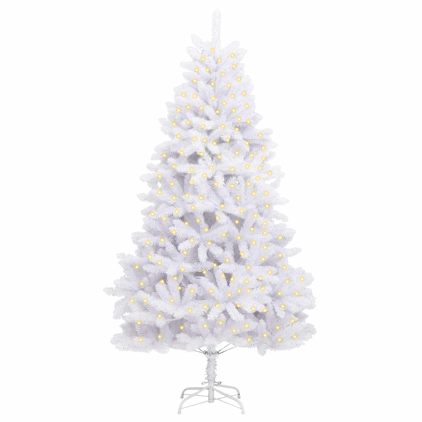 Kunstig juletre med 300 LED Hvit 270 cm PVC og metall