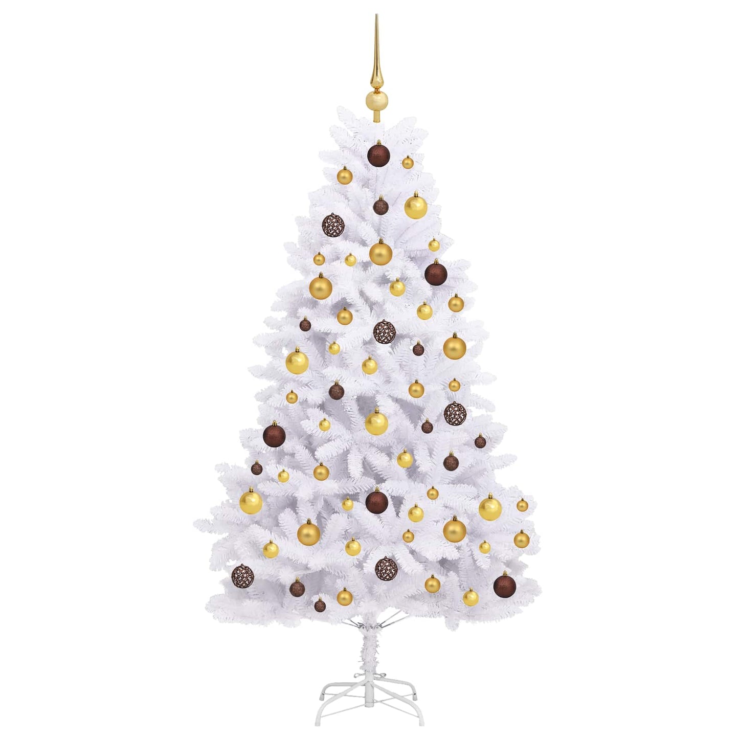 Kunstig juletre Hvit 90 x 90 x 180 cm PVC og metall