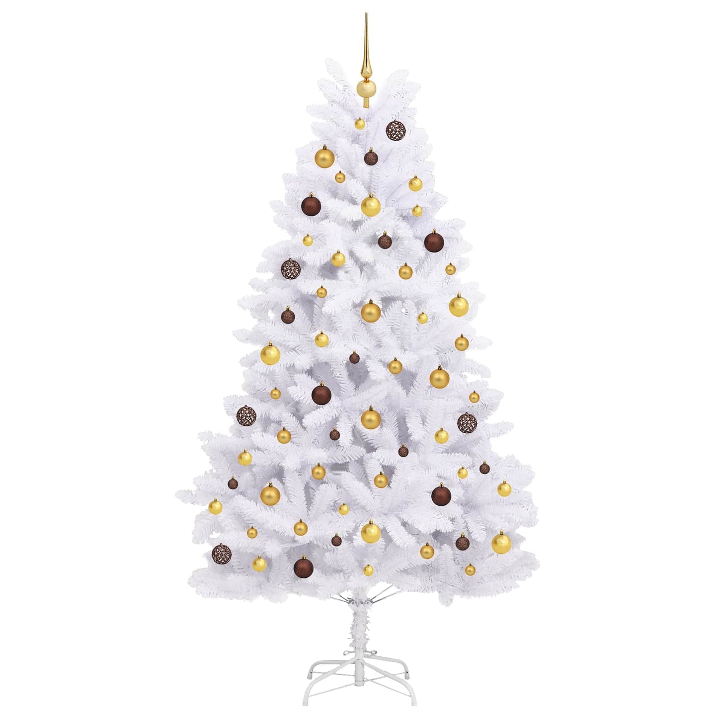 Kunstig juletre Hvit 106 x 106 x 210 cm PVC og metall