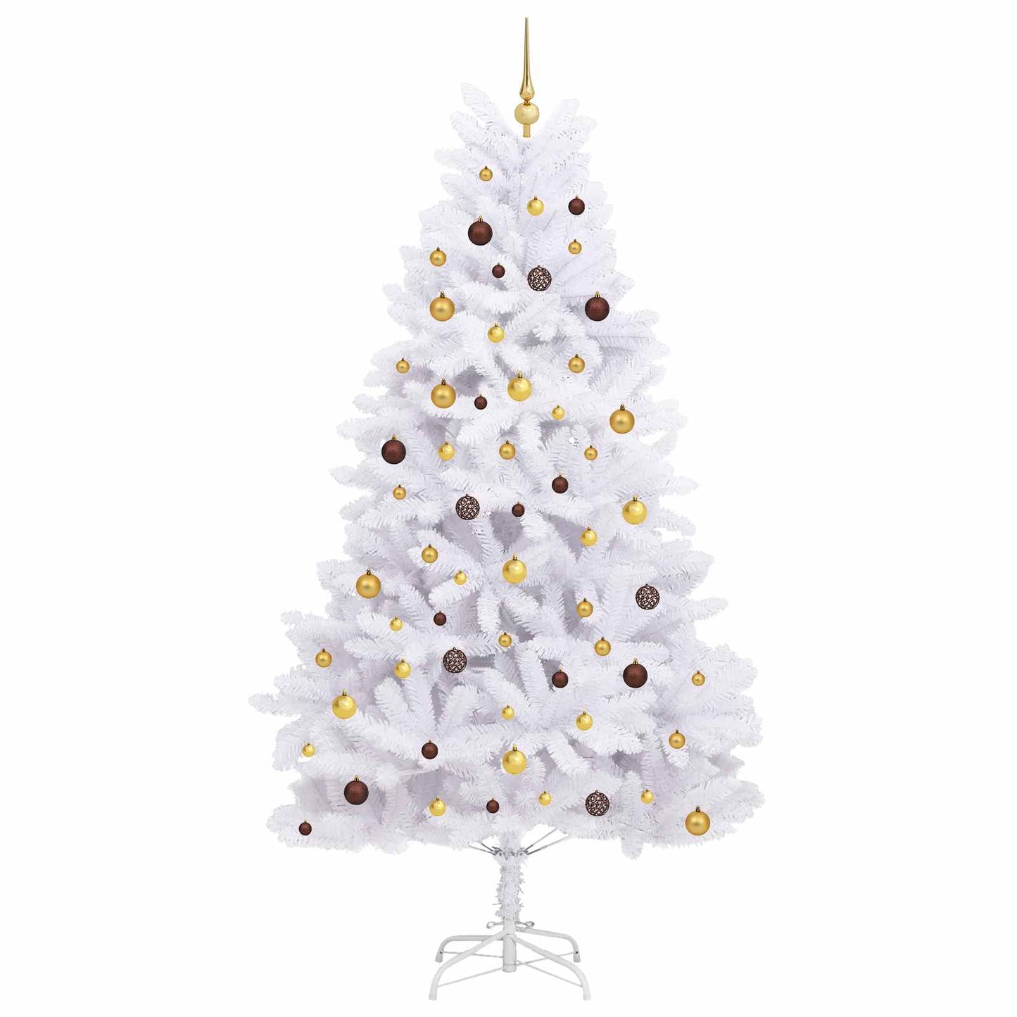 Kunstig juletre Hvit 120 x 120 x 240 cm PVC og metall