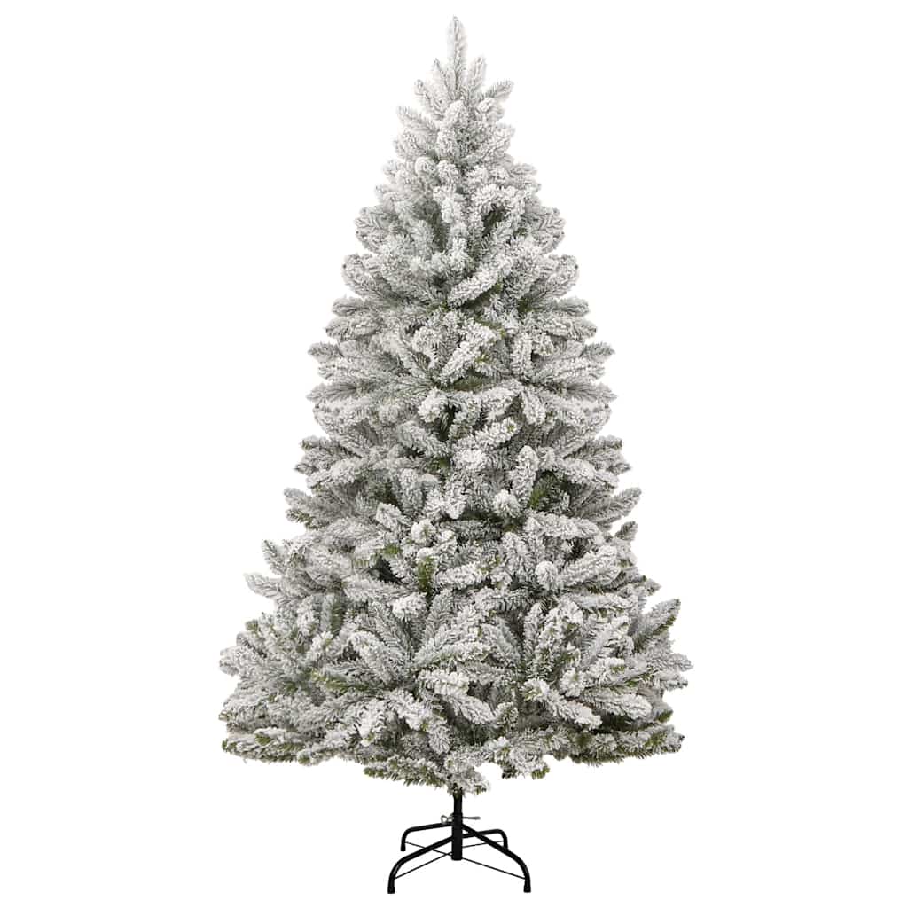 Kunstig hengslet juletre med 300 LED og kulesett 180 cm