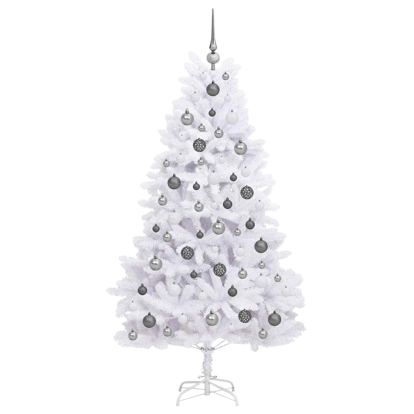 Kunstig juletre Hvit 90 x 90 x 180 cm PVC og metall