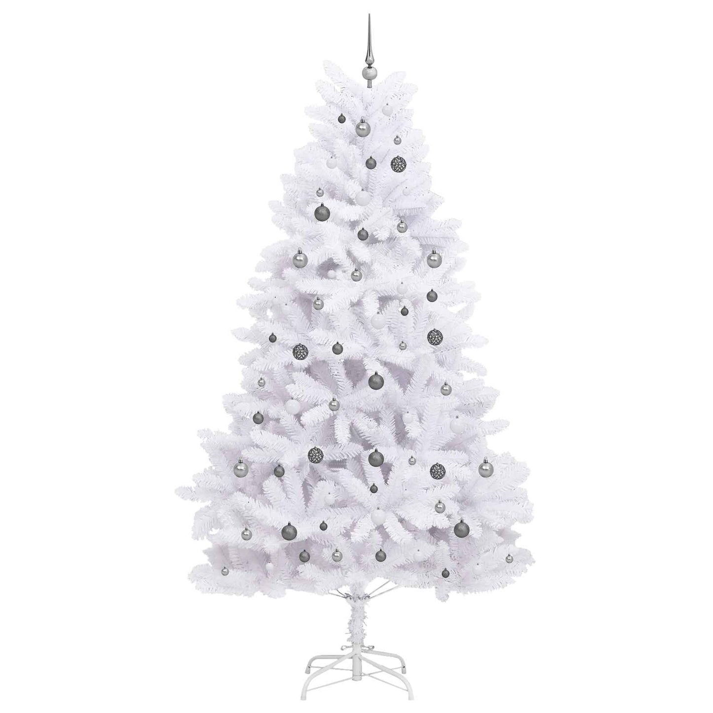 Kunstig juletre Hvit 128 x 128 x 270 cm PVC og metall