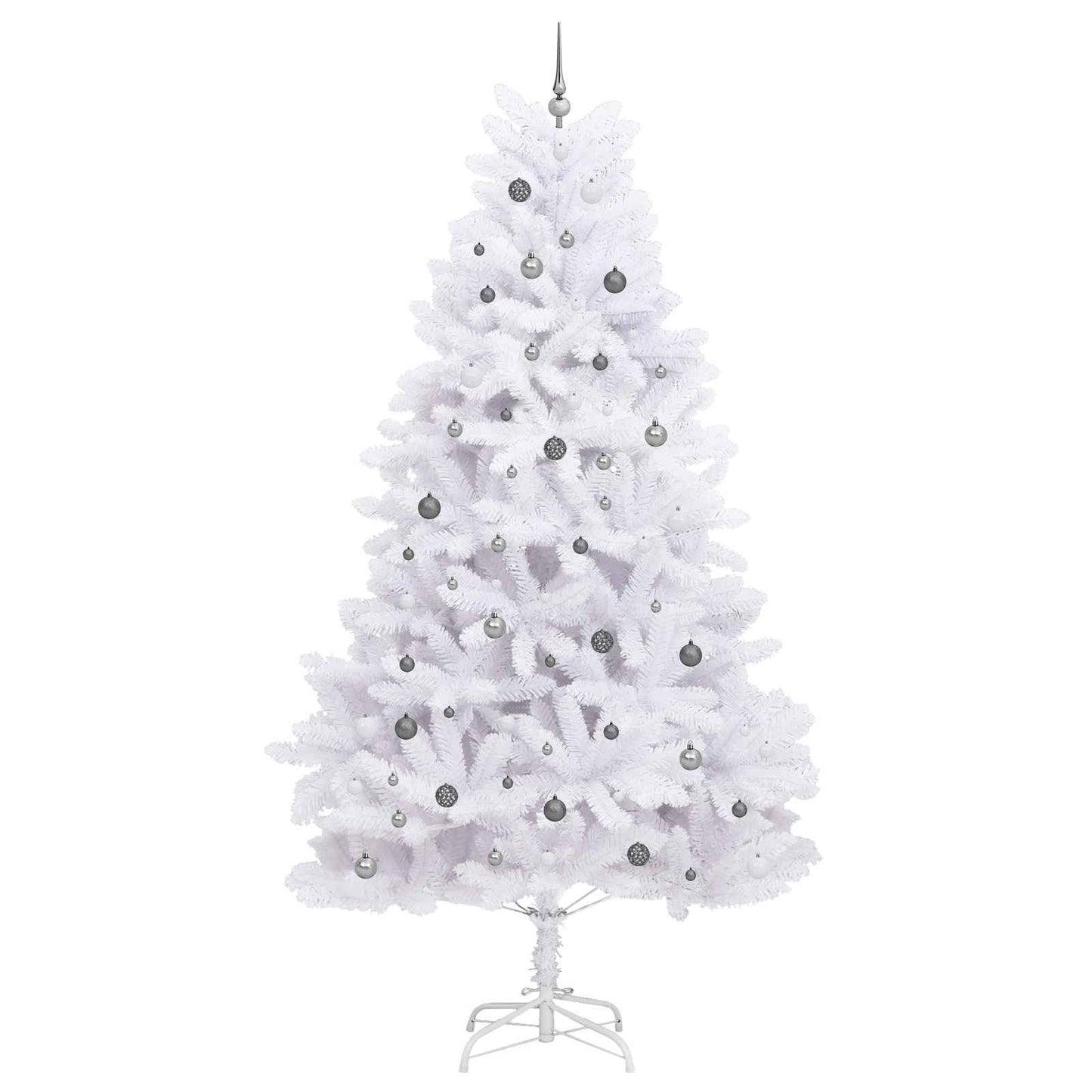 Kunstig juletre Hvit 138 x 138 x 300 cm PVC og metall