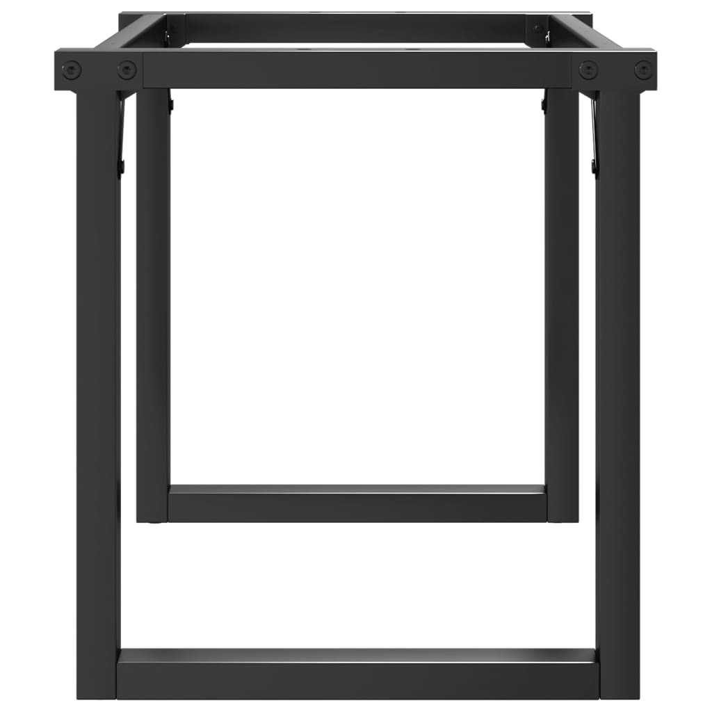 Ben for salongbord O-ramme 80x40x43 cm stål