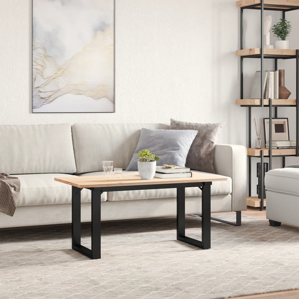 Ben for salongbord O-ramme 90x30x43 cm stål
