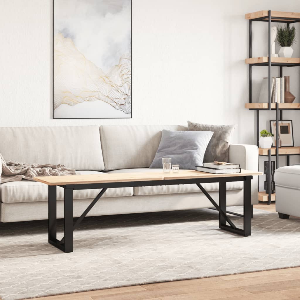 Ben for salongbord O-ramme 140x30x43 cm stål