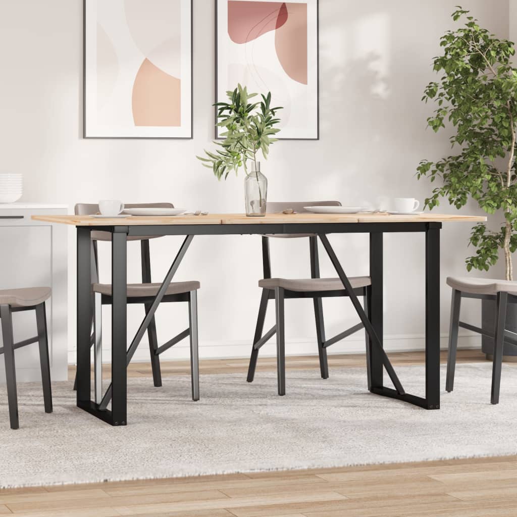 Ben for spisebord O-ramme 120x60x73 cm stål