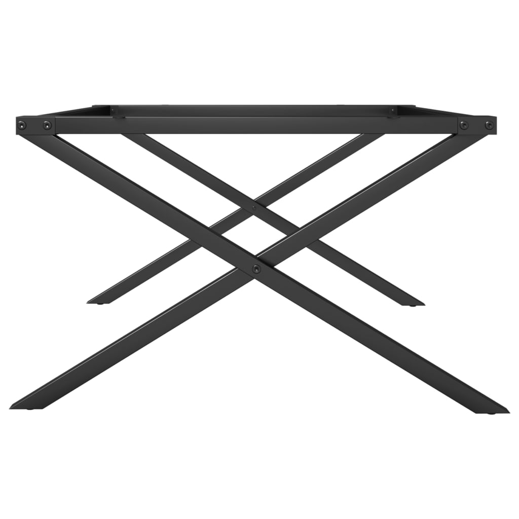 Ben for salongbord X-ramme 80x70x43 cm stål