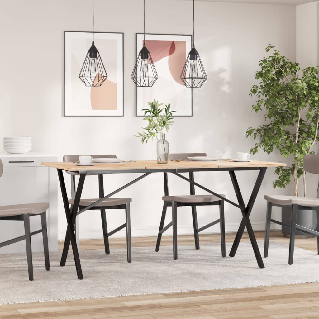 Ben for spisebord X-ramme 120x60x73 cm stål