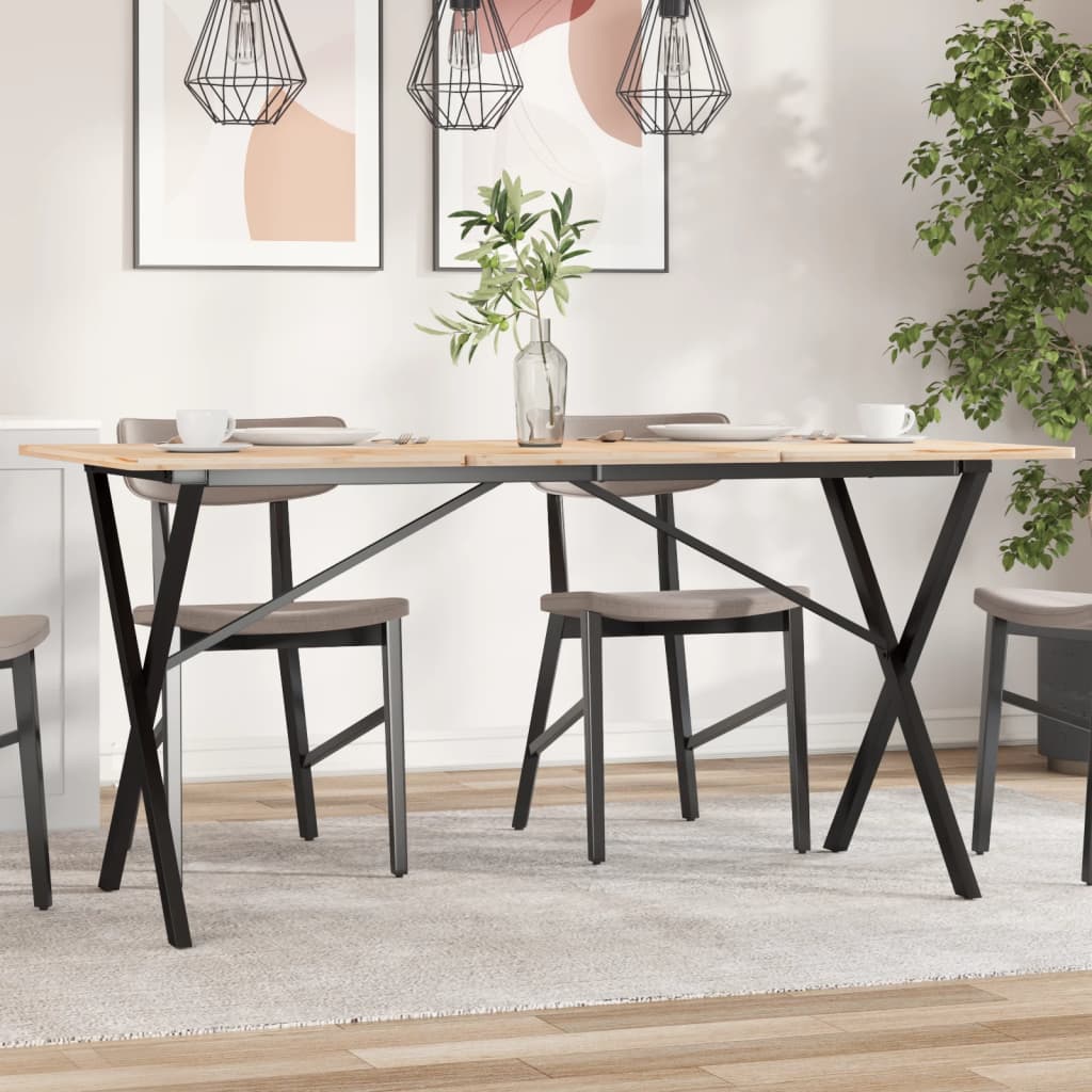 Ben for spisebord X-ramme 140x60x73 cm stål