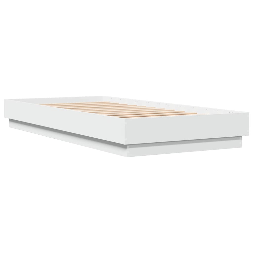 Sengeramme hvit 100x200 cm konstruert tre