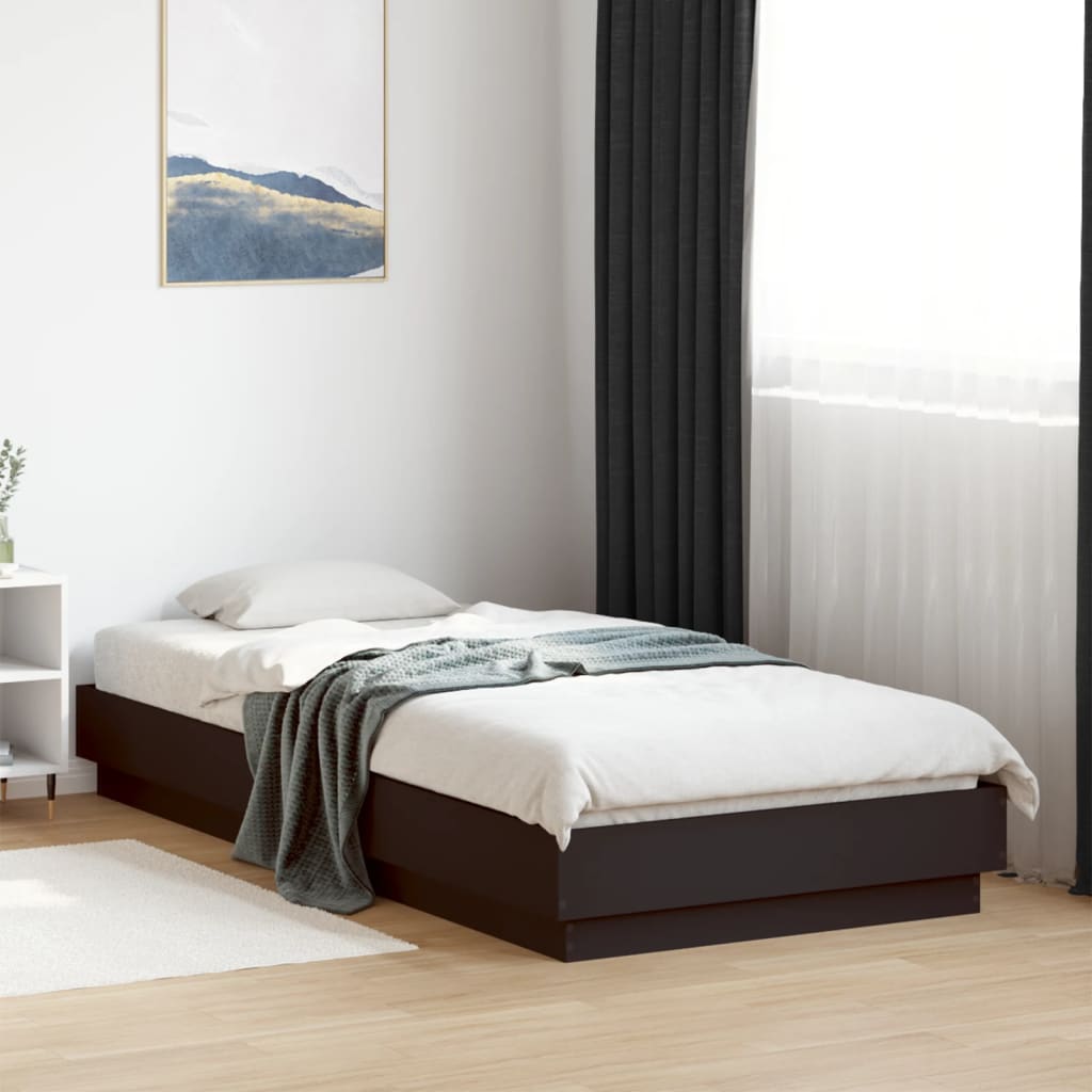 Sengeramme svart 100x200 cm konstruert tre
