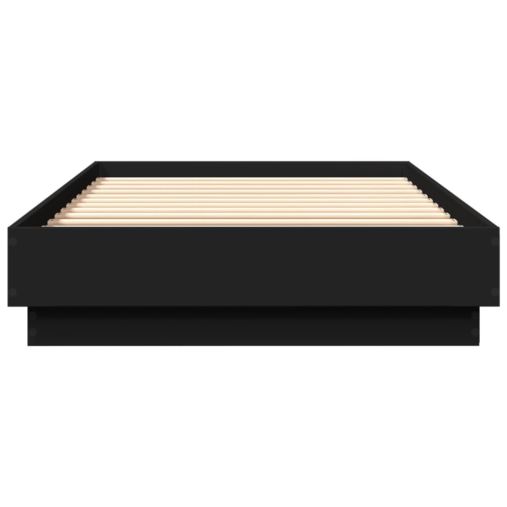 Sengeramme svart 100x200 cm konstruert tre