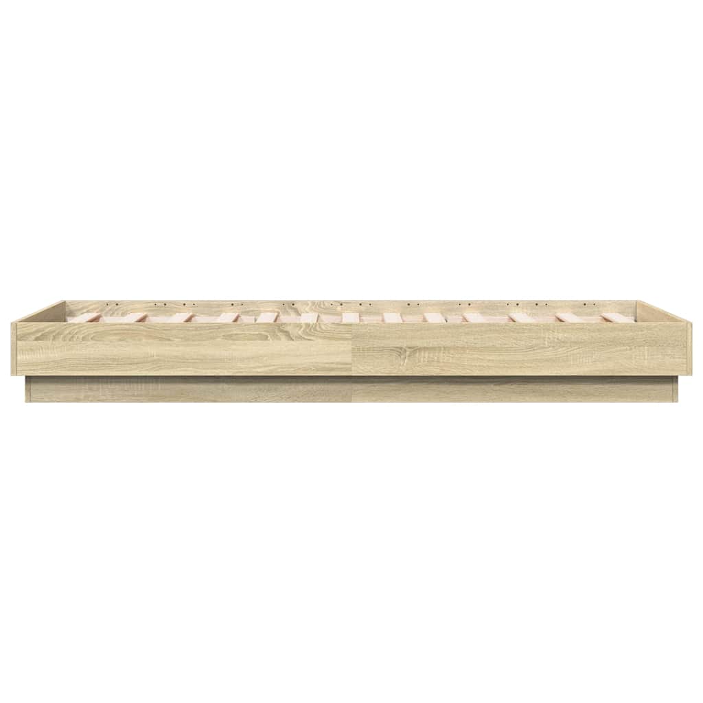 Sengeramme uten madrass sonoma eik 90x190 cm konstruert tre
