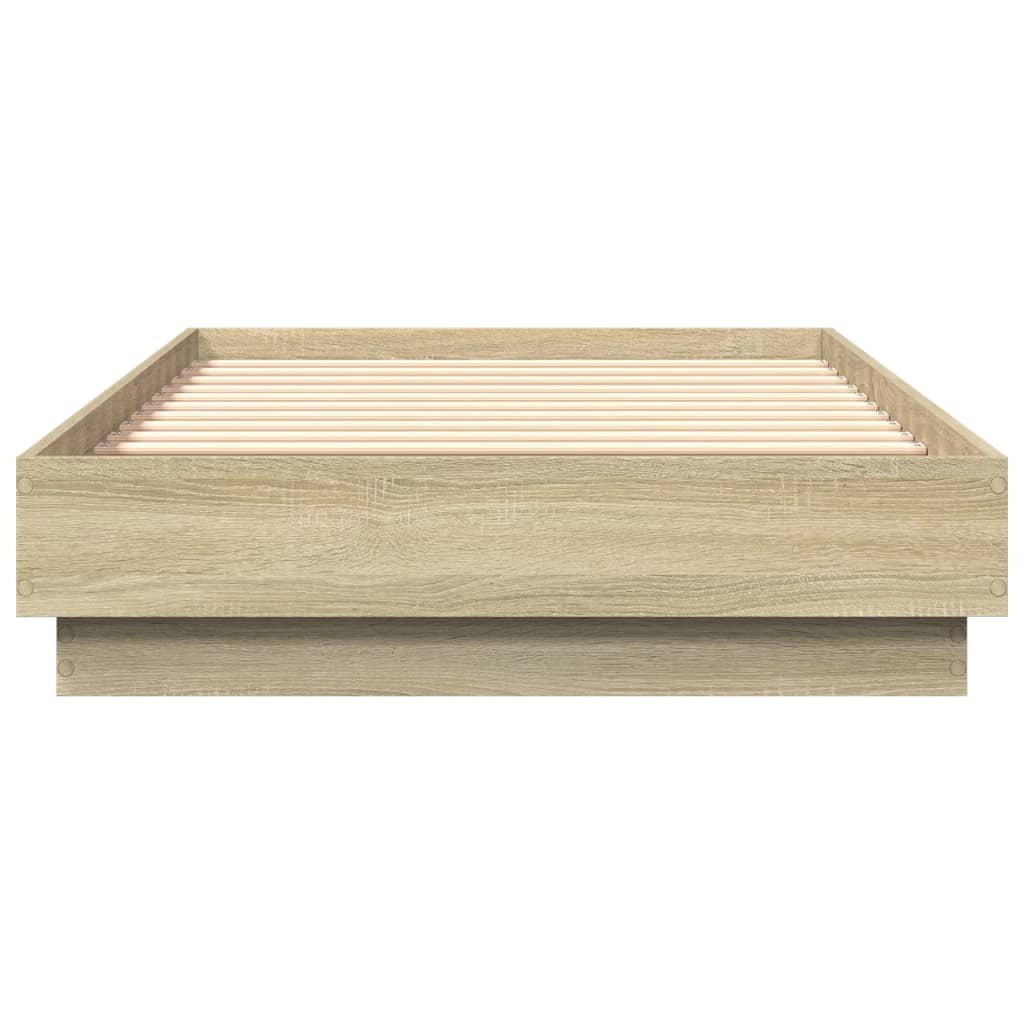 Sengeramme uten madrass sonoma eik 75x190 cm konstruert tre