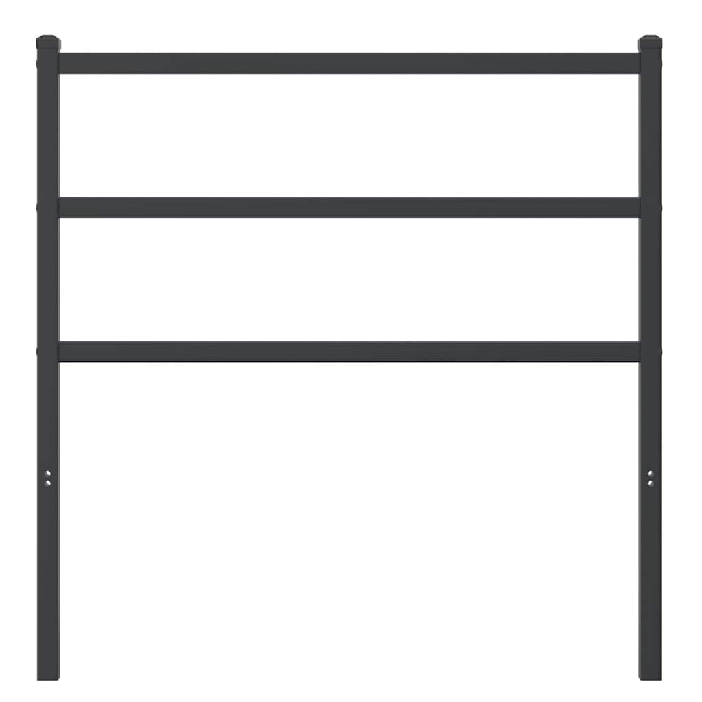 Utskiftbar sengegavl i metall svart 90 cm vidaXL