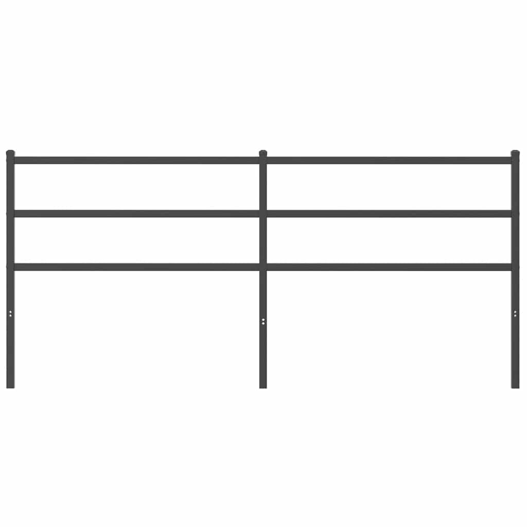 Utskiftbar sengegavl i metall svart 180 cm