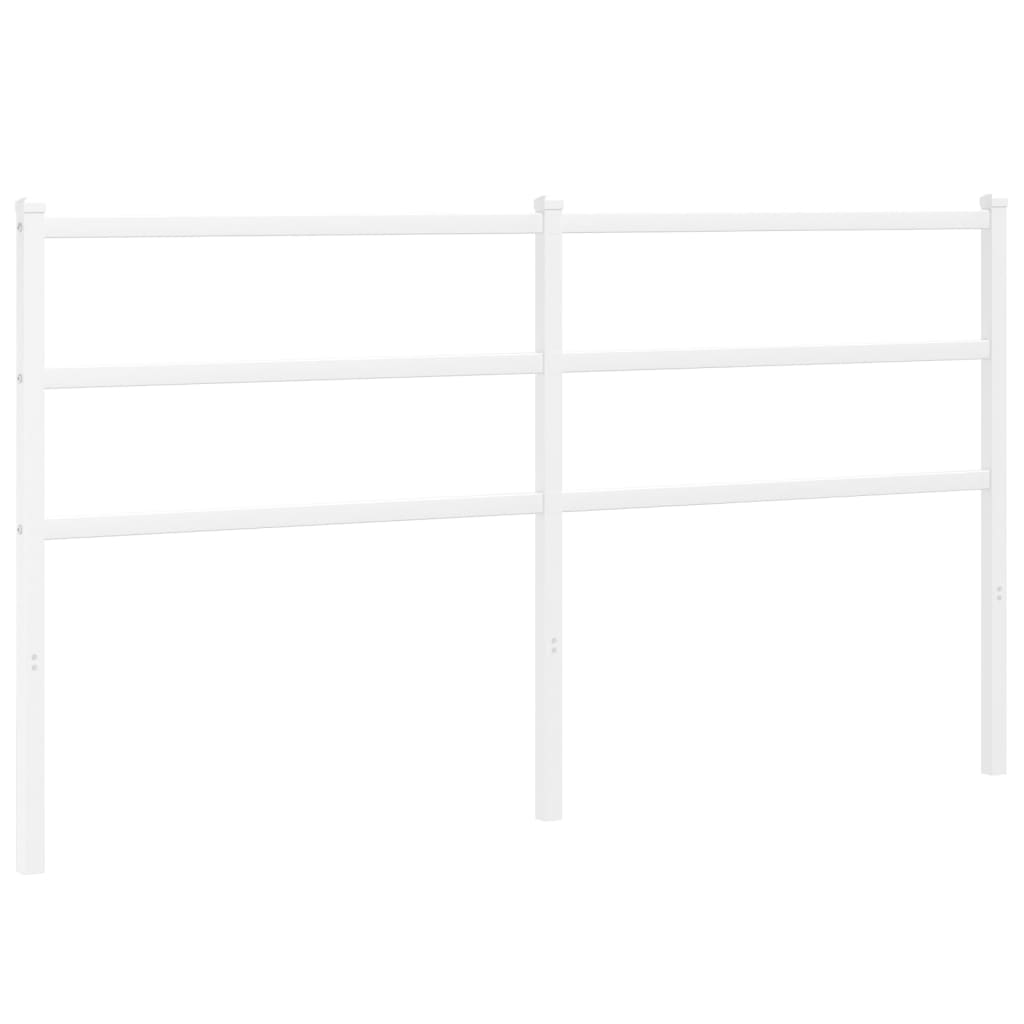 Utskiftbar sengegavl i metall hvit 160 cm