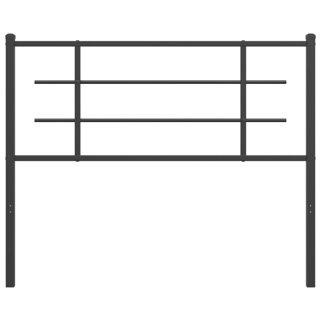 Utskiftbar sengegavl i metall svart 107 cm