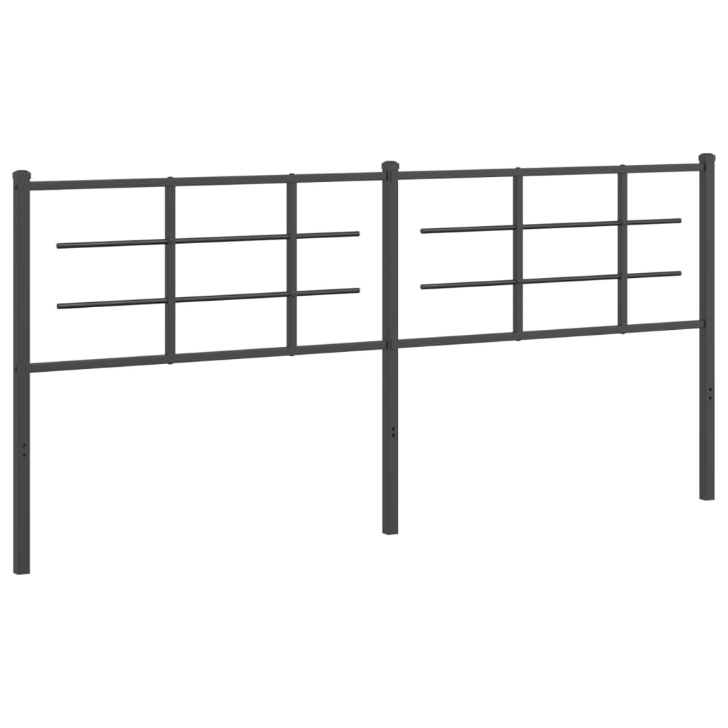 Utskiftbar sengegavl i metall svart 200 cm
