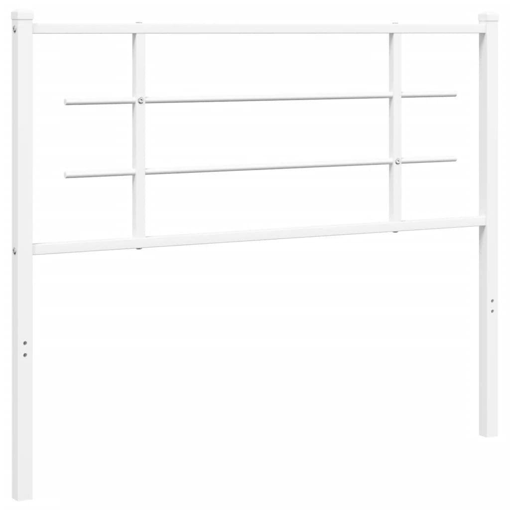 Utskiftbar sengegavl i metall hvit 107 cm