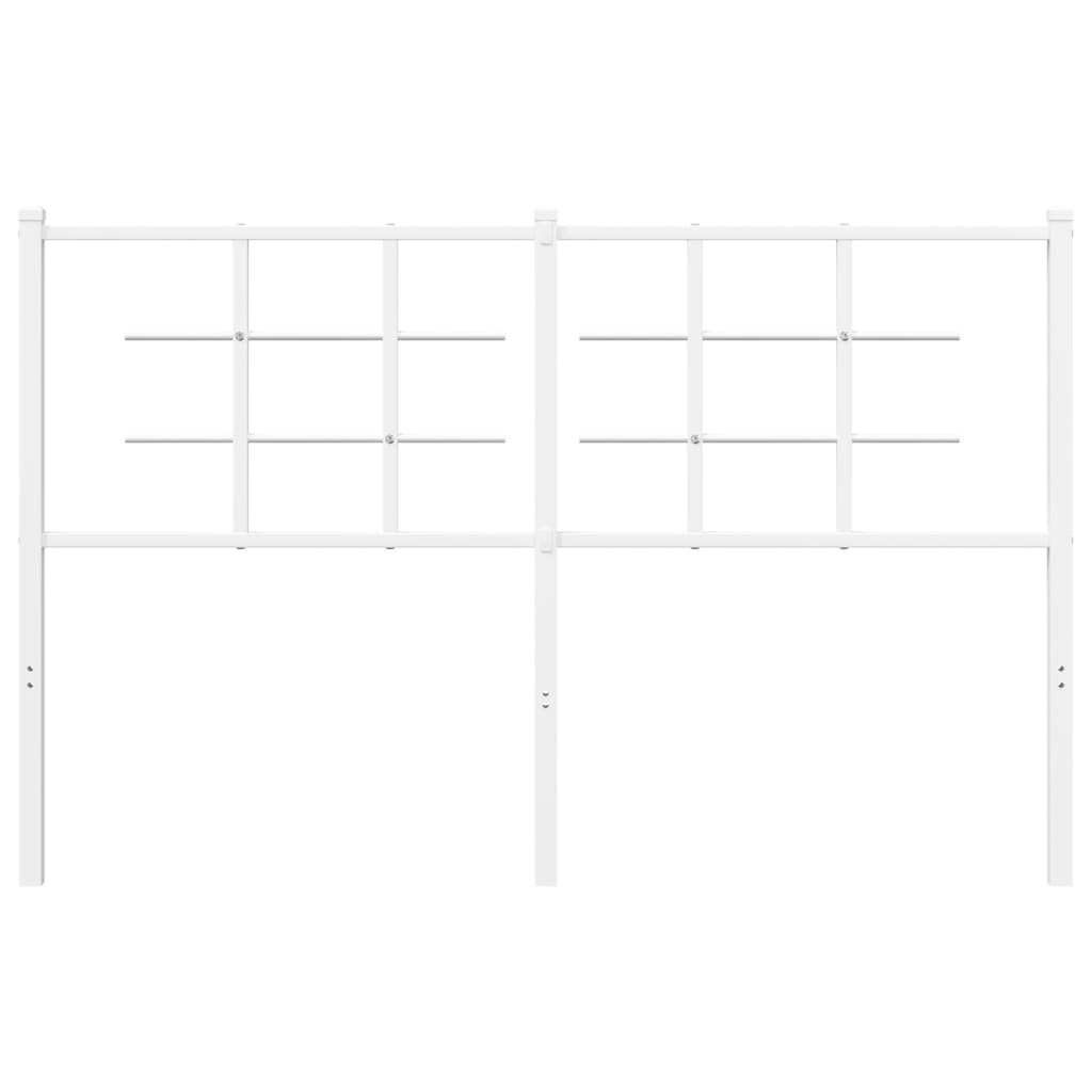 Utskiftbar sengegavl i metall hvit 135 cm
