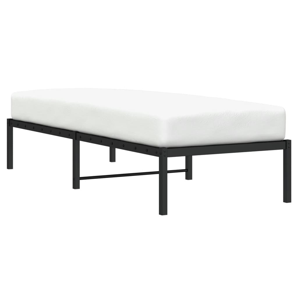Sengeramme i metall svart 80x200 cm