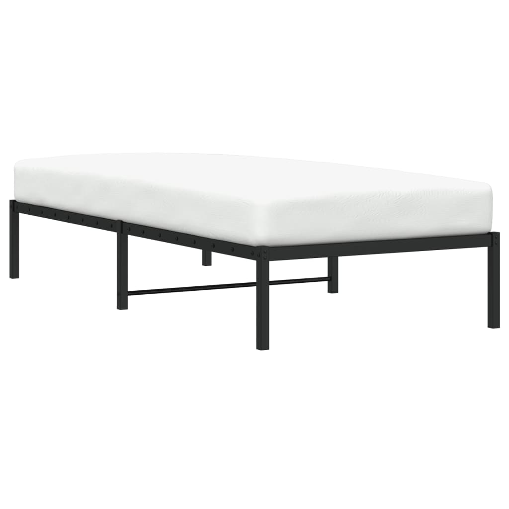 Sengeramme i metall svart 90x190 cm