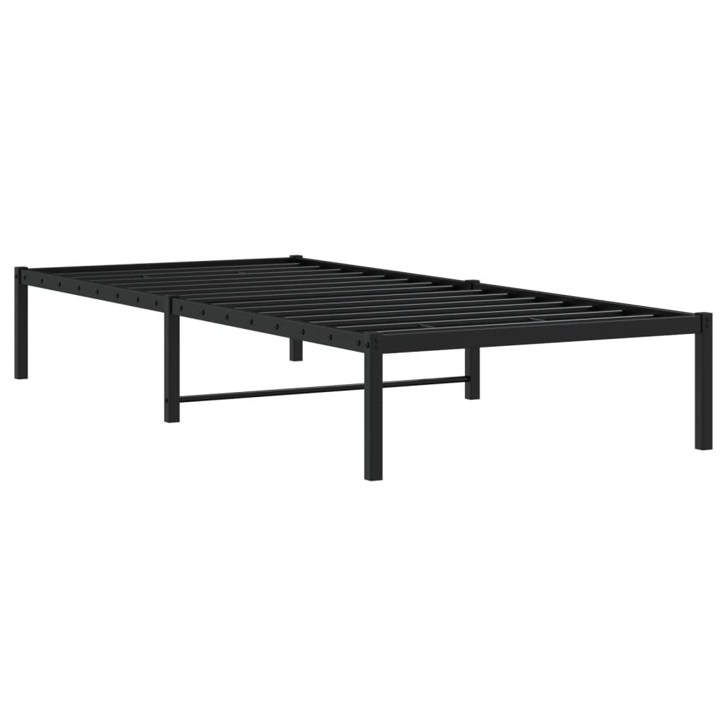 Sengeramme i metall svart 90x190 cm