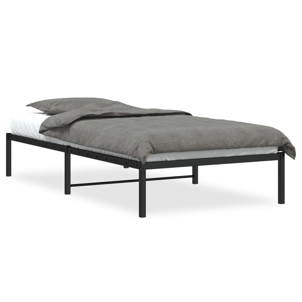 Sengeramme i metall svart 100x200 cm