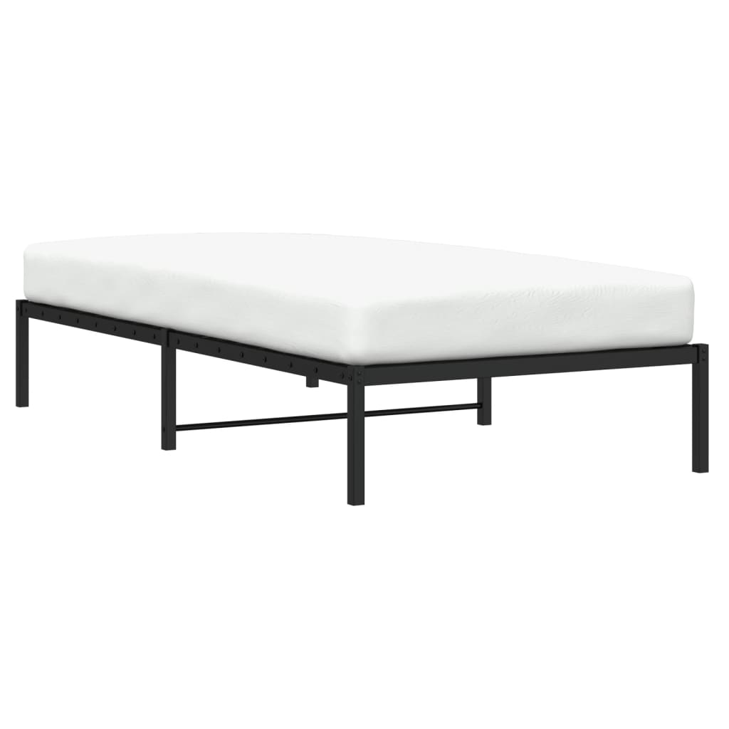 Sengeramme i metall svart 100x200 cm