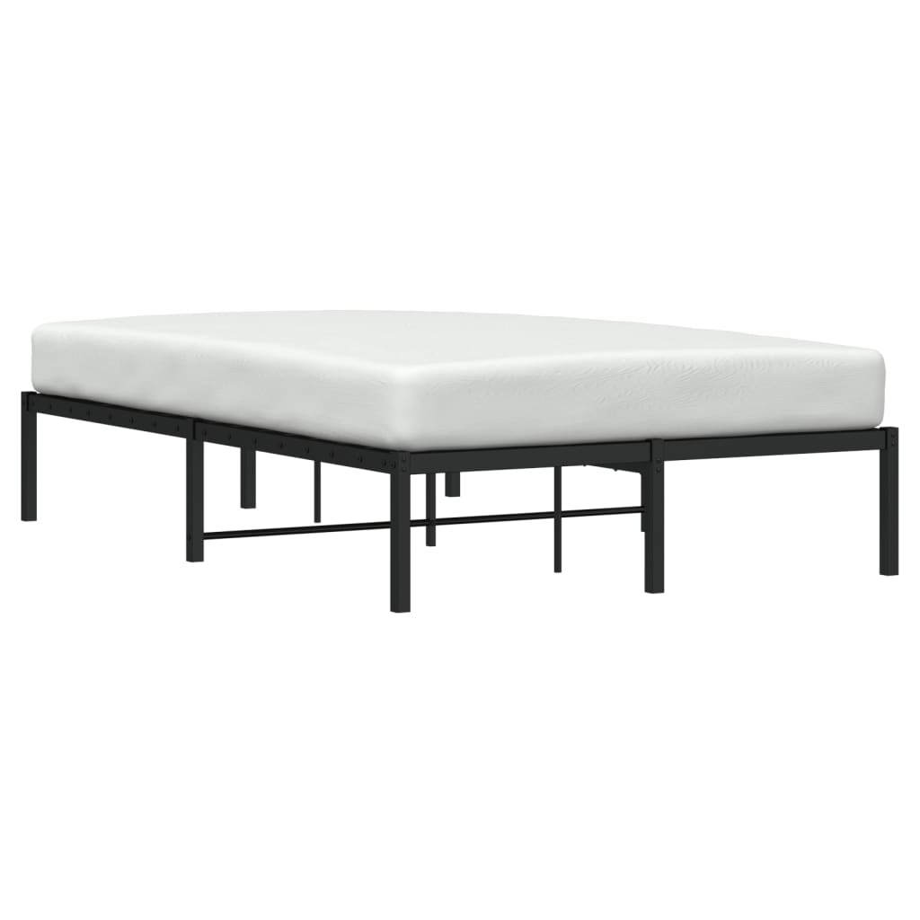 Sengeramme i metall svart 120x190 cm vidaXL