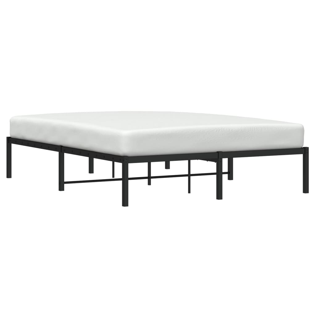 Sengeramme i metall svart 140x200 cm vidaXL