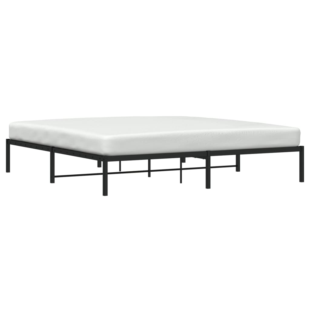 Sengeramme i metall svart 200x200 cm vidaXL