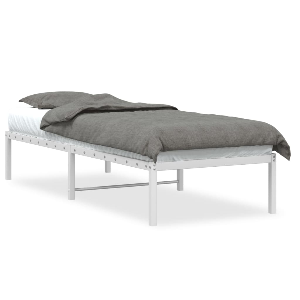 Sengeramme i metall hvit 80x200 cm vidaXL
