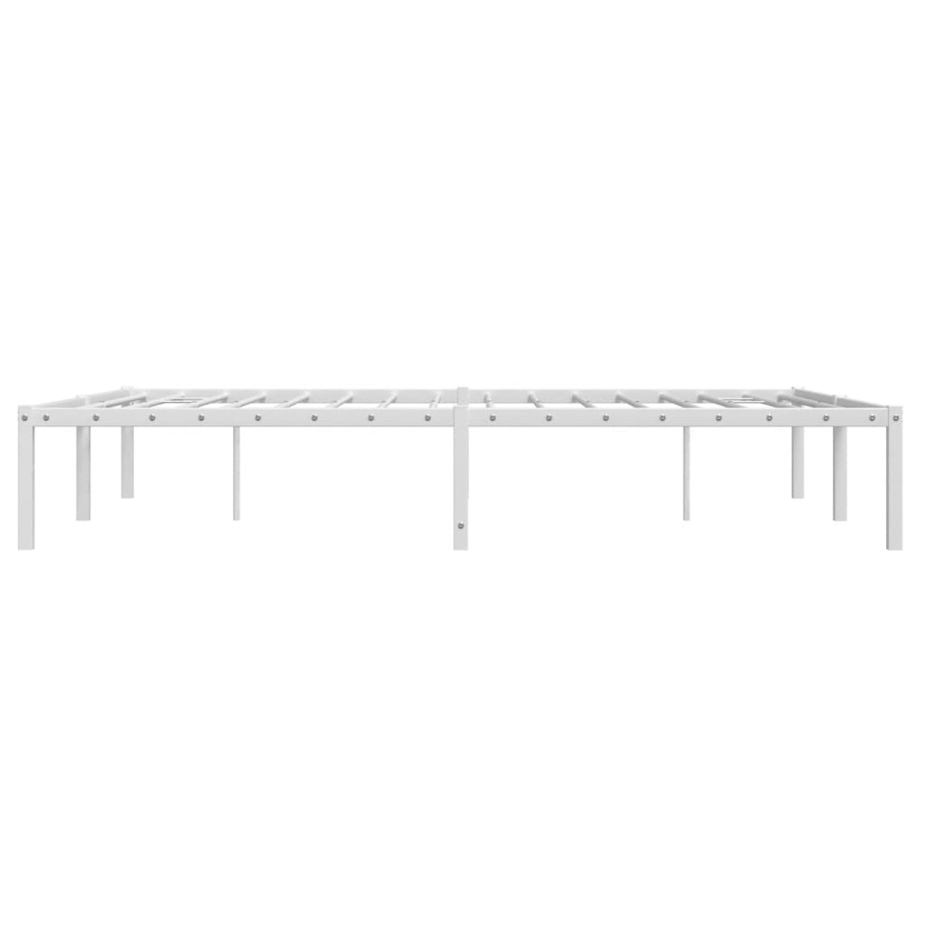 Sengeramme i metall hvit 135x190 cm