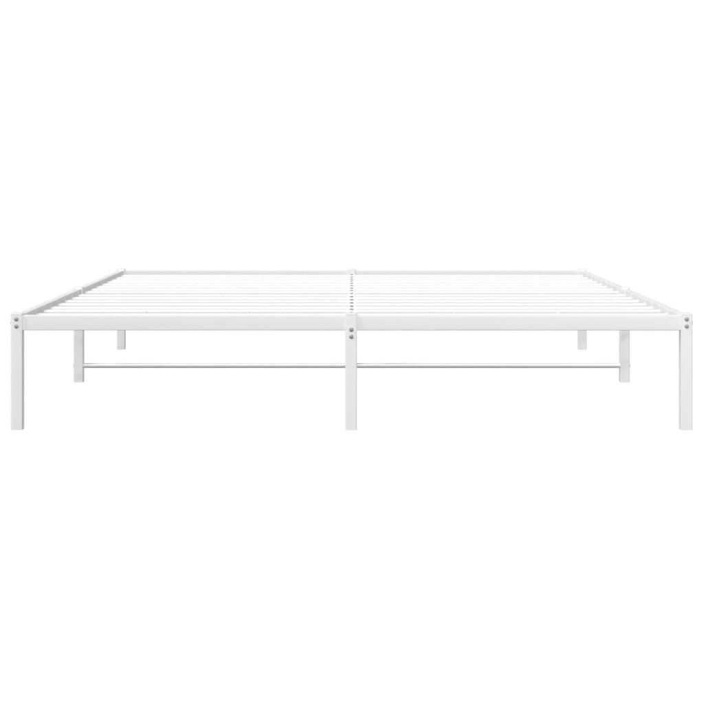 Sengeramme i metall hvit 180x200 cm vidaXL