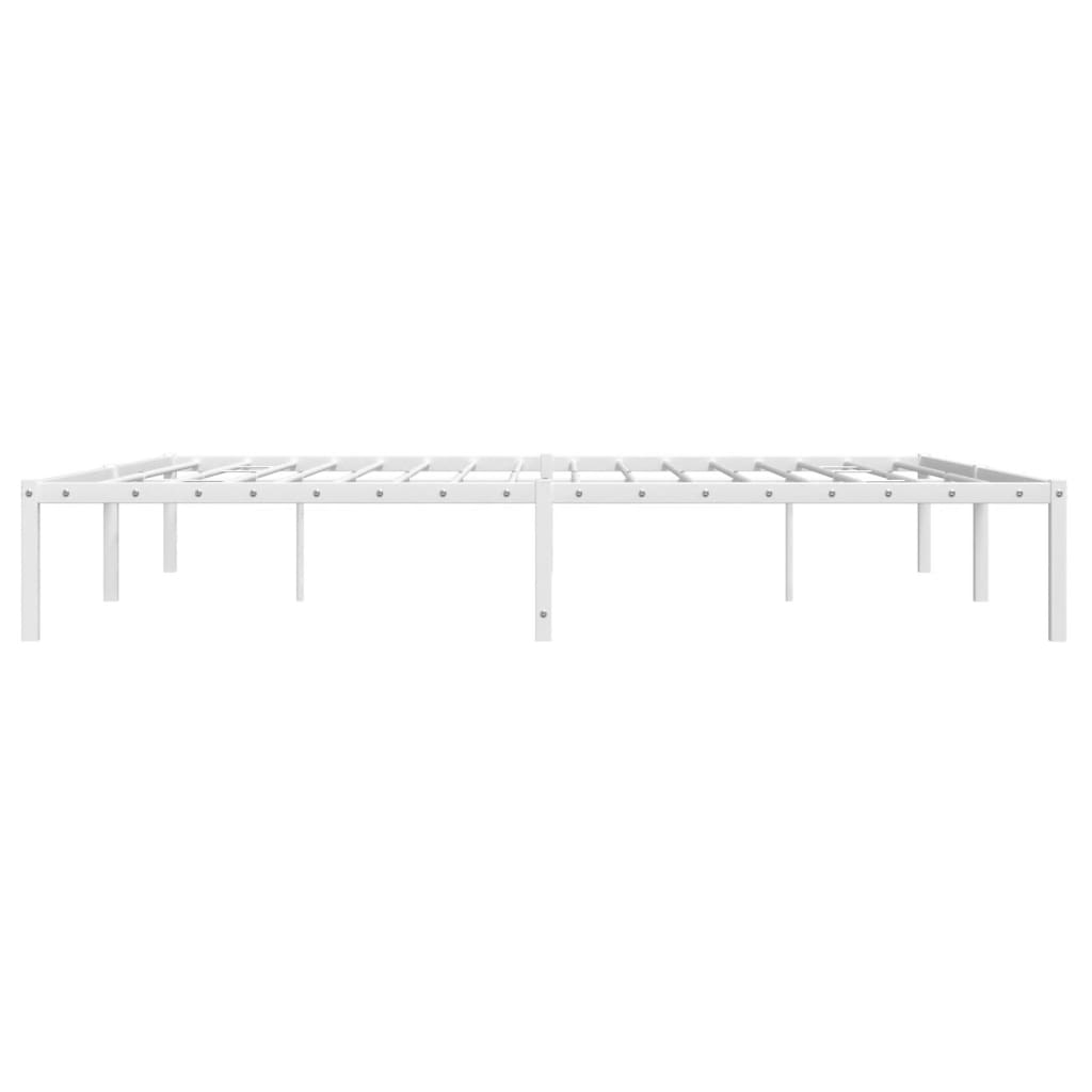 Sengeramme i metall hvit 180x200 cm vidaXL