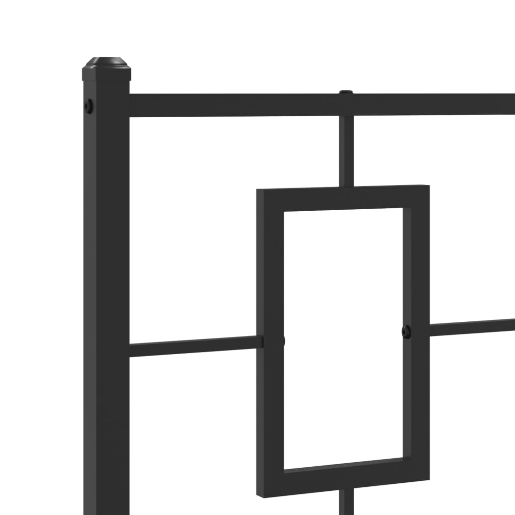 Sengeramme i metall med hodegavl svart 100x200 cm