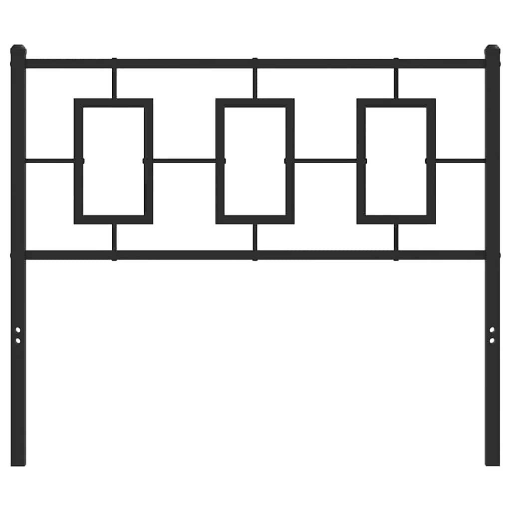 Utskiftbar sengegavl i metall svart 100 cm